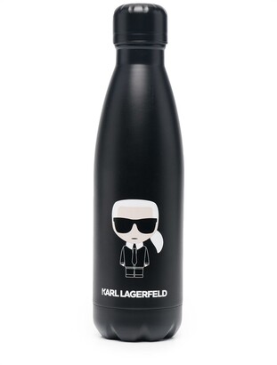 Karl Lagerfeld Paris Logo-Print Water Bottle