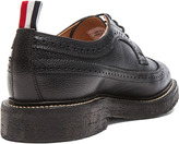 Thumbnail for your product : Thom Browne Wingtip Leather Brogue Shoes in Black
