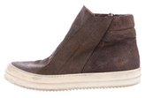 Thumbnail for your product : Rick Owens Distressed Laceless Sneakers