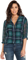 Thumbnail for your product : Equipment Contrast Sleeve Signature Prepster Plaid Blouse