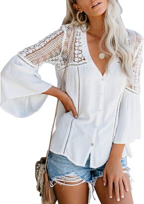 white boho tops