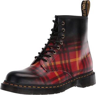 1460 mcmarten tartan leather ankle boots