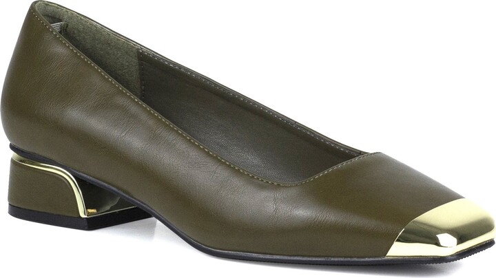 NINETY UNION Eagle Tipped Square Toe Pump