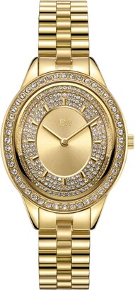 JBW Women's Bellini Diamond (1/8 ct. t.w.) Watch in 18k Gold-plated Stainless-steel Watch 30mm