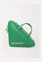 Balenciaga - Triangle Duffle Printed Textured-leather Tote - Green
