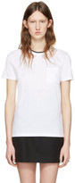 Miu Miu - T-shirt à dentelle et intarsia blanc
