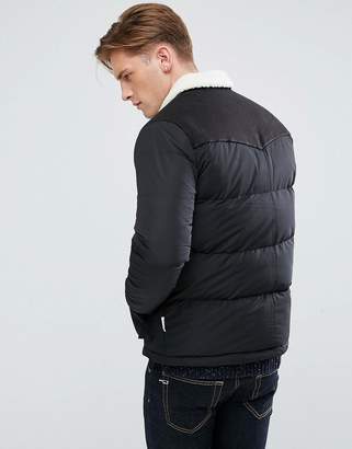Bellfield Padded Jacket With Borg Collar