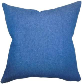 The Pillow Collection Zhoie Solid Denim Pillow