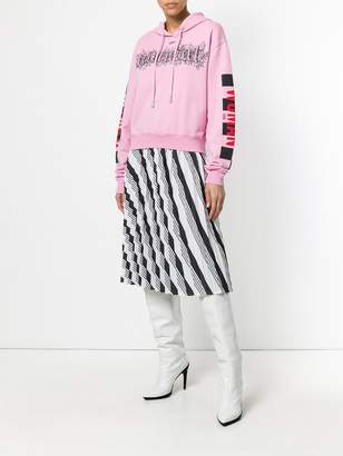 Off-White natural cropped hoodie