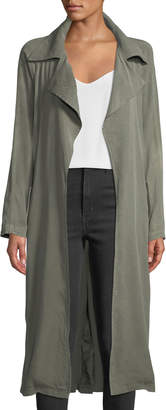 Rachel Pally Plus Size Self-Belt Garment-Dye Twill Trench Coat