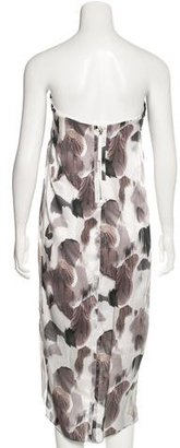 Helmut Lang Floral Silk Dress