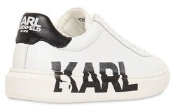 Karl Lagerfeld Paris Lace-Up Low Leather Sneakers