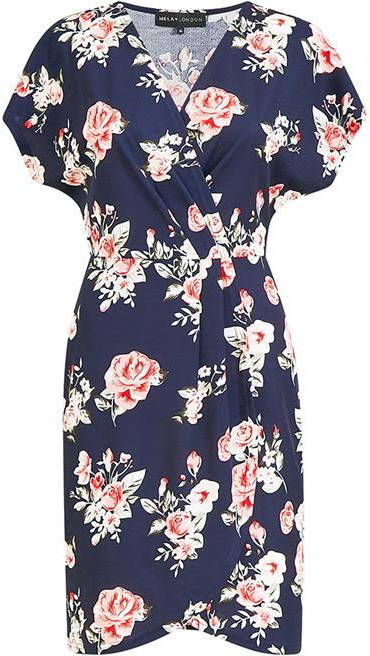 mela navy floral dress