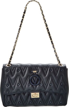 valentino by mario valentino posh studded leather shoulder bag