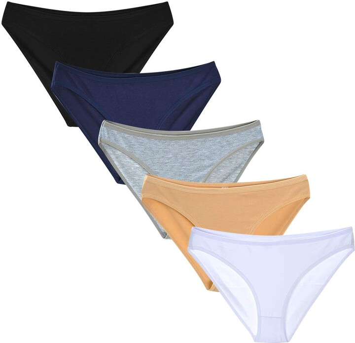 Nightaste Women Cotton French Cut Briefs Panties with Color Stripes