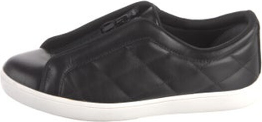 Lanvin Leather Slip-On Sneakers Black Leather & Rubber Trim Round-Toes Concealed Zip Closure at Uppers Unfortunately, due to restrictions, this item may not be eligible for shipping in all areas. | Lanvin Leather Sneakers in Black, Women's 9