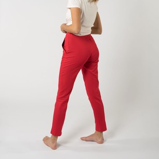 Be With Classic Soft & Comfortable Fit Fleece Sweatpants - Red