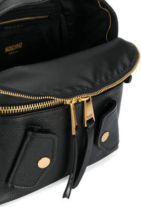 Moschino ring detail biker backpack