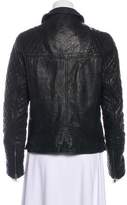 Thumbnail for your product : AllSaints Quilt-Accented Leather Jacket