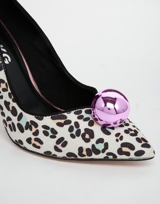Miss KG Candy Leopard Print Heeled Shoes