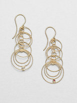Thumbnail for your product : Roberto Coin Mauresque Diamond & 18K Yellow Gold Hoop Drop Earrings
