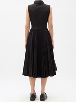 Thumbnail for your product : DUNCAN Ophelia Pique-panelled Cotton-poplin Shirt Dress - Black