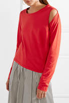 Thumbnail for your product : MM6 MAISON MARGIELA Convertible Cutout Stretch Cotton-jersey Top - Red