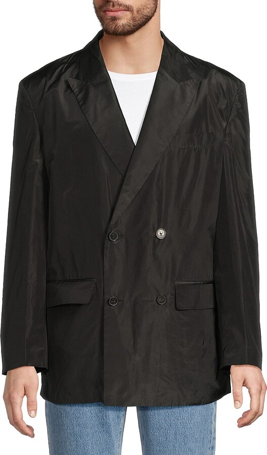 Silk Double-Breasted Modern-Fit Blazer