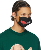Thumbnail for your product : Palm Angels Black & Red Spray Logo Mask