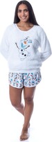 Thumbnail for your product : Intimo Diney Women' Frozen Olaf Chill Mode Sweater and Short Sleep Pajama Set (L) White
