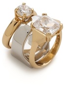 Thumbnail for your product : Maison Martin Margiela 7812 Maison Martin Margiela Double Faux Diamond Ring