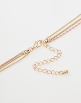 Thumbnail for your product : ASOS Multirow Fine Chains Necklace with Faux Pearl