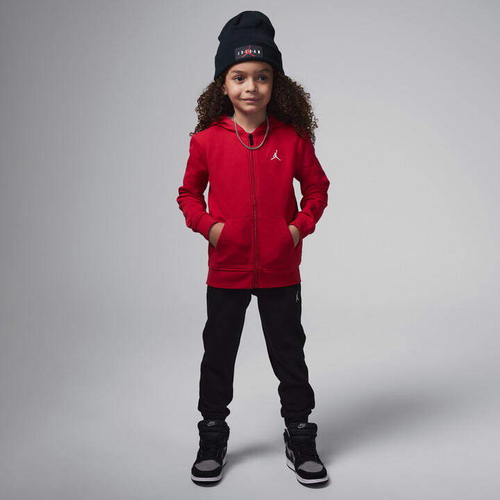 Jordan Brooklyn Fleece Little Kids' 2-Piece Full-Zip Hoodie Set in Black | 85D325-023