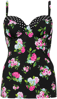 Marks and Spencer M&s Collection Floral Padded Underwired Tankini Top ...