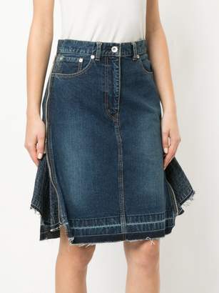 Sacai Denim Zipped Skirt