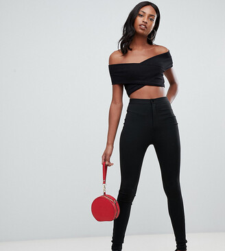 High waisted black stretch pants Clearance