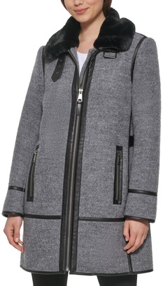 dkny black coat