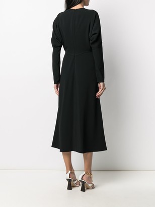 Victoria Beckham Dolman-Sleeve Midi Dress