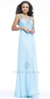 Thumbnail for your product : Faviana Keyhole front Rhinestone evening dress