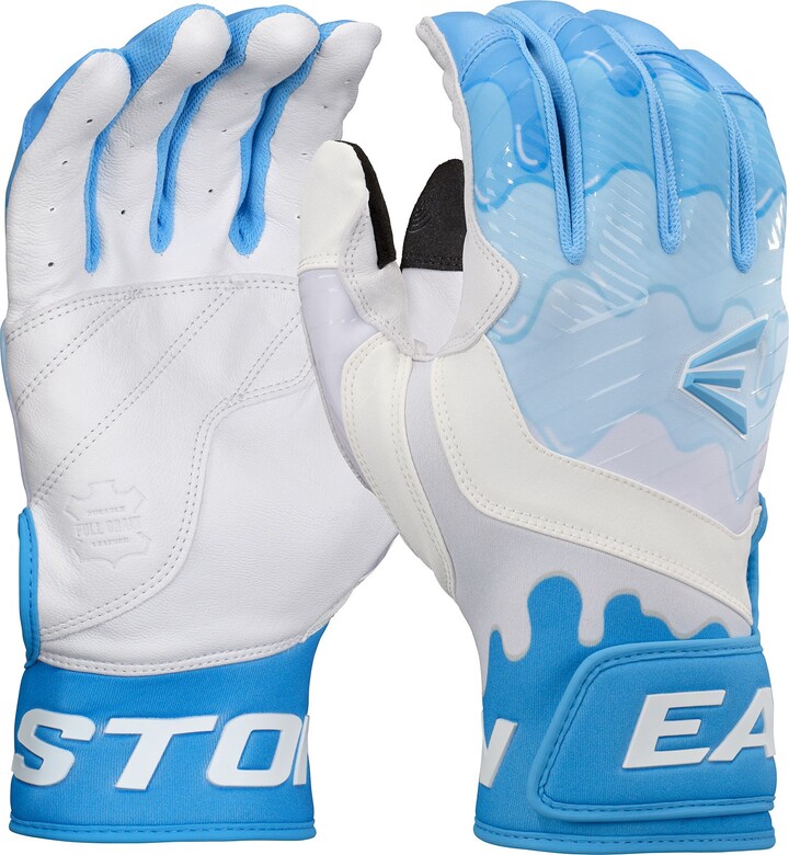 Easton Sports Easton Adult Walk-Off Ethos Drip Batting Gloves, Men's, Small, White/Blue