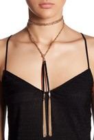 Thumbnail for your product : Stephan & Co Wraparound Chain Leather Necklace