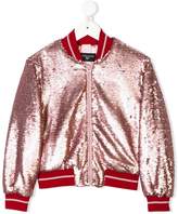 Thumbnail for your product : MonnaLisa sequin embellished bomber jacket