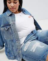 Thumbnail for your product : Zizzi Distressed Denim Short