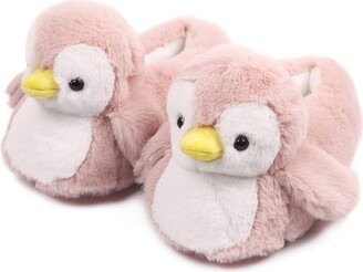 ARELUX Womens Cute Penguin Animal Slippers Novelty Cozy Fuzzy Slippers Soft  Plush Winter Warm House Shoes pink Size: 5-8 - ShopStyle