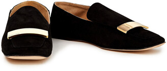 Sergio Rossi Sr1 Suede Collapsible-heel Loafers