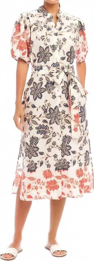 Karen Kane Puff Sleeve Shirtdress In Print