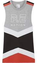 Thumbnail for your product : P.E Nation Raserback Printed Color-Block Cotton-Terry Top