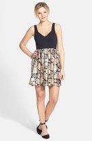 Thumbnail for your product : Basil Lola Sequin Skirt Skater Dress (Juniors)