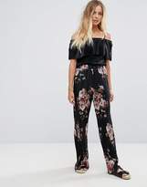 Thumbnail for your product : Vila Floral Pleated Wide Leg Pants