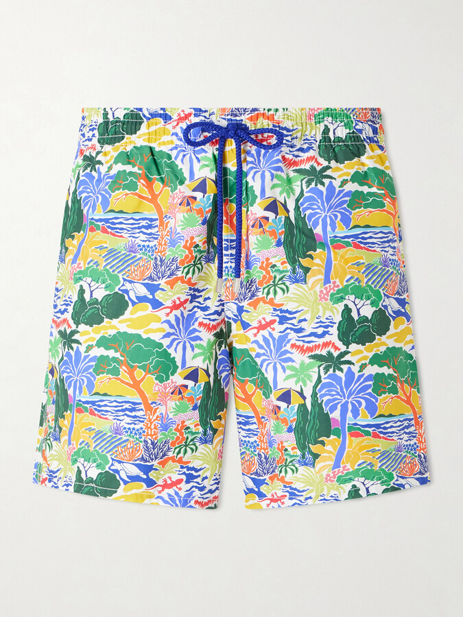 Vilebrequin Moorea Straight-Leg Mid-Length Printed ECONYL® Swim Shorts
